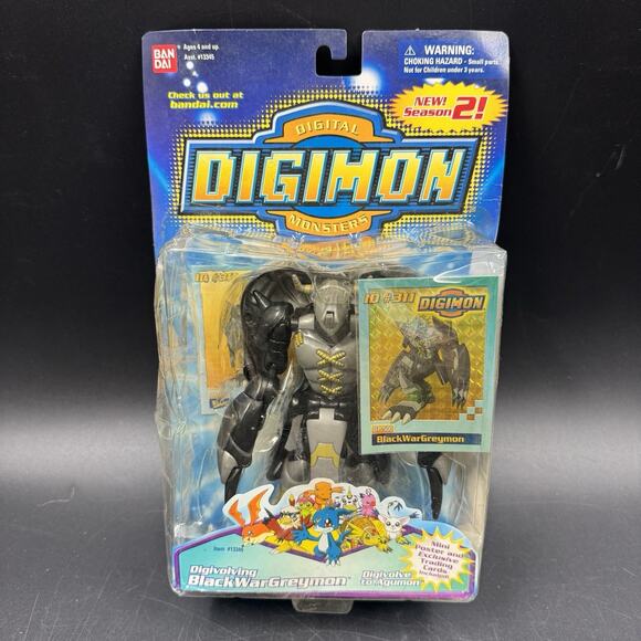 Sealed VTG Digimon Digivolving Monsters BlackWarGreymon Bandai Toy Figure Card